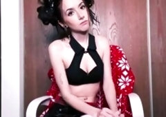 Crossed leg fetish, short skirt, abasement