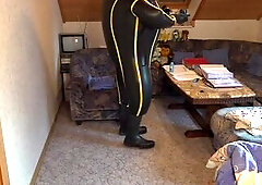 Cyborg Enormous Rubber Bodysuit Inflation