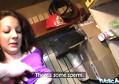 Public Agent - I screwed her in the back of a REAL open restaurant!