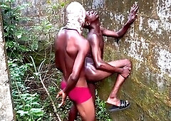 Amateur grandpa and young boy indulge in some intense ass play