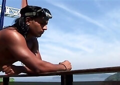 Hot Latino duo gets freaky by the pool