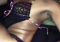 Ebony chick with dick gives head and enjoys anal sex