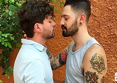 Igor Lucios & Joe Dave Move To A Secluded Area & Take Turns Stroking & Sucking Each Others Dicks