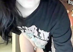 Transgender masturbates in front of the camera