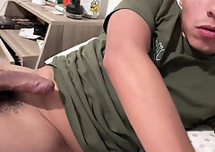 Wanking until I get splatters of milk