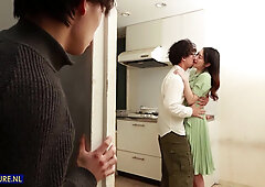 Japanese STEPMOM cheats on her hubby with a strapping young lad