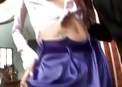 Tranny in pantyhose sucking and fucking