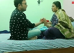 South Asian couple shares passionate bedroom intimacy in tender foreplay