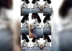 Floozy showing her butt as that babe likes!