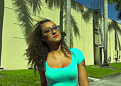 Curly-haired babe takes on a hard dicking in the bedroom with a side of doggystyle action and a tight pussy pounding