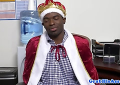 Hot gay doc inserts his cock in office jock