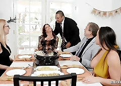 Two fuck dolls Alexis Fawx and Codi Vore have fun with big cock