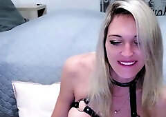 Hot huge titted blonde solo toy fuck