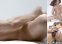 Gorgeous blonde trans Jade Venus cumshot after podcast interview