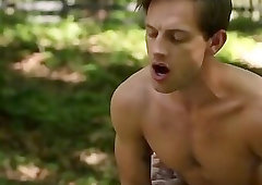 Nerdy gay loves sitting on top outdoor