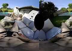 Beautiful amateur blonde barmaid paid sex in public