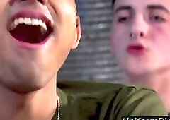 Sliding Dick into Tight Teen Military hole