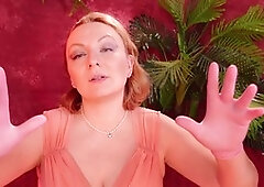 Arya Grander's SFW ASMR video with fetish gloves for a relaxing experience
