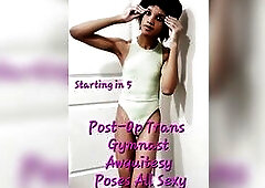 Cute Post-Op Trans Hotty Gymnast Dances Real Hot & plays with Boobies