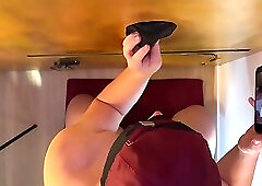 Hot cock with long foreskin at the golden gloryhole