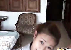 Small Thai cutie is often banging various studs for cash, 'coz that babe loves how it feels
