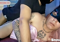 Hardcore pounding of a tight booty, sloppy blowjob, and creampie - Exclusive Video on OF/EMMAINK13