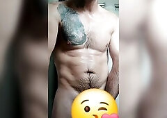 Solo boy Taking a shower