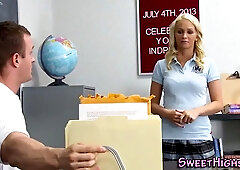 Pounded teenager nutted