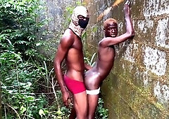 Amateur grandpa and young boy indulge in some intense ass play