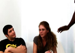 Nerdy Girlfriend With Glasses Gets Blacked In Front Of Her Boyfriend