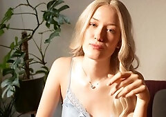 Blonde, in class, asmr