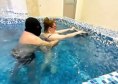 pool,sex, climax, drilled, older, doxy, amateur, sauna, in the water, ejaculation, plump hotty