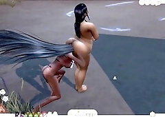 Tropical beach futa adventure with a seductive ladyboy