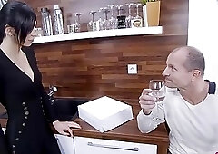 Beautiful shemale seduced by an older guy and fucked hardcore