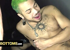 Brody Fox joins five soldiers in a raw gangbang with bareback anal creampies
