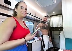 BangVan - If This Muscled Strongman Can Tag a Car This guy Can Tag Her Holes Also!