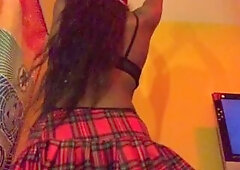 Cute Black Shakes Bulky Booty And Twat In Slow Motion