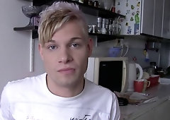 Bleached twink sells his tight ass for cash