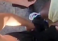 Gangbang of the slums in the square