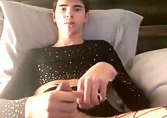 Femboy Jacks Off On Camera