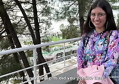 Picked Up a Cutie on the Street, Fucked and Cum on Her Glasses