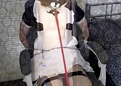 Femboy maid VS unstoppable milking machine