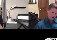 Busty Brooklyn Chase made my dick hard by dildo drilling herself