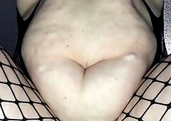 Extra Thick BBW With Plump Belly Big Tits Fucked In Both Holes Cum Inside Big White Ass