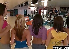 Naughty Pornstar babes pick up and fuck a lucky random dude