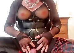 Tranny cock show and blowjob