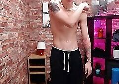 michael pray showing off on cam (no cum)