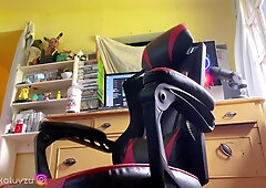 Femboy gets bored after gaming and ejaculates