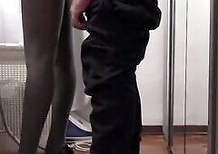 The mother i'd like to fuck with gorgeous legs and hose irons and gets touched and screwed