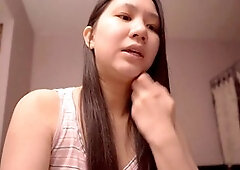 Adorable Asian girl delivers soothing ASMR vibes